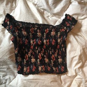 Floral Hollister crop top